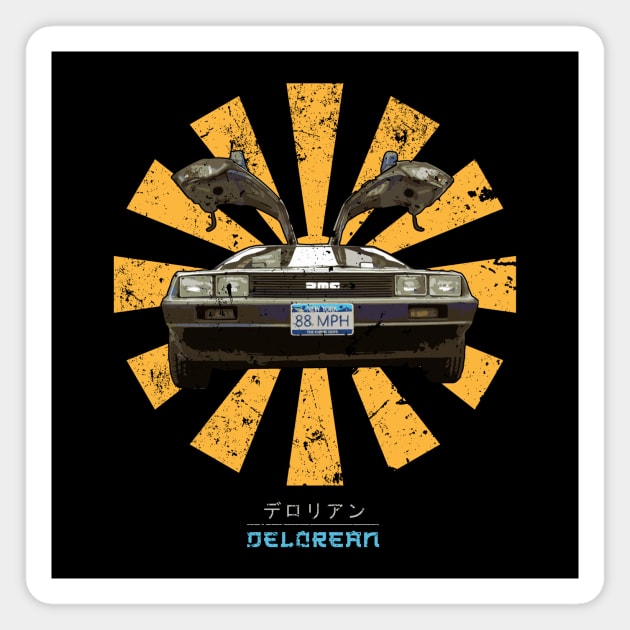 Delorean Retro Japanese Magnet by Nova5